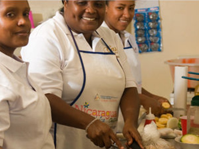 Casa Canada ladies in the kitchen.